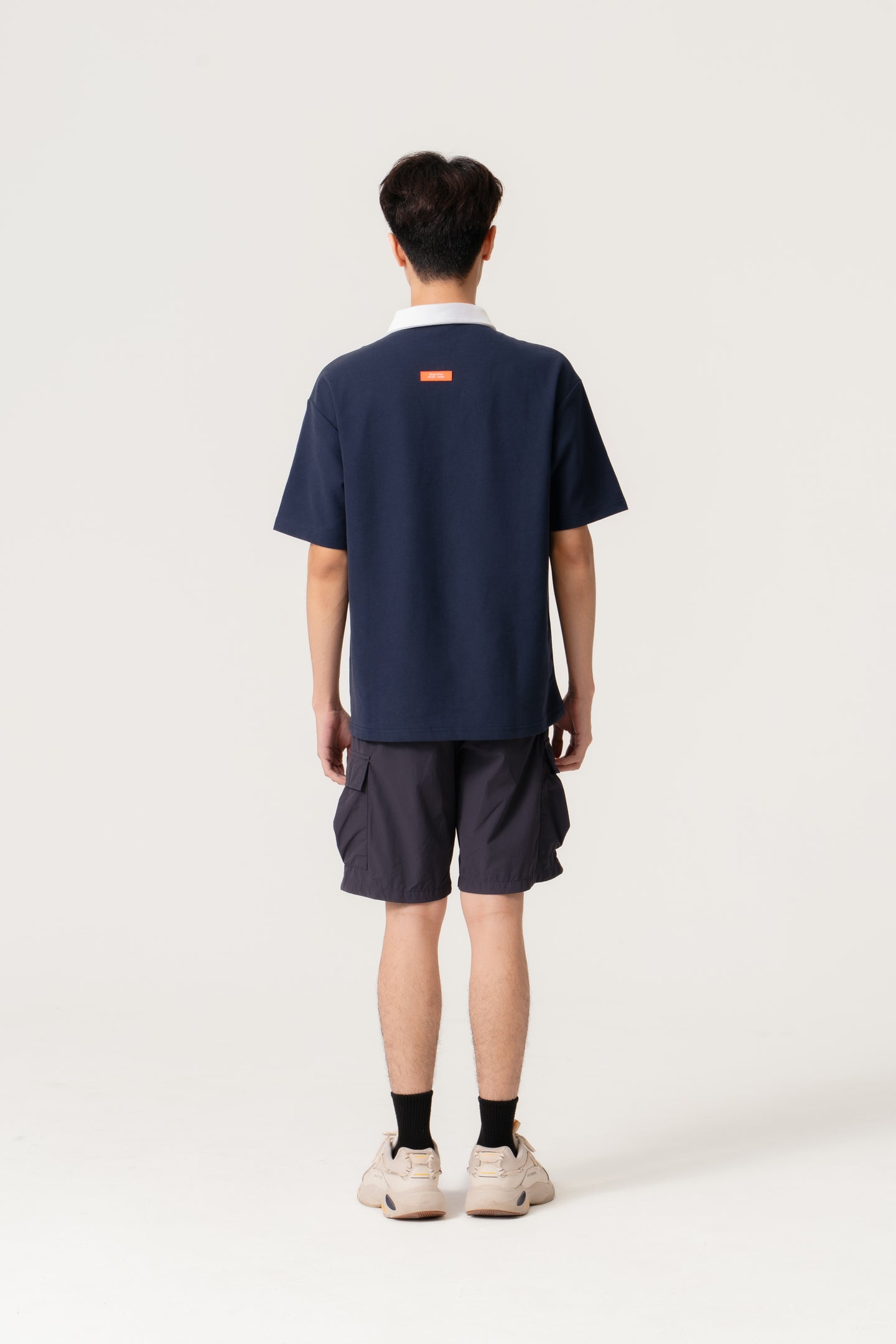 Simply . Unisex Zipper Polo (Navy) - Simply